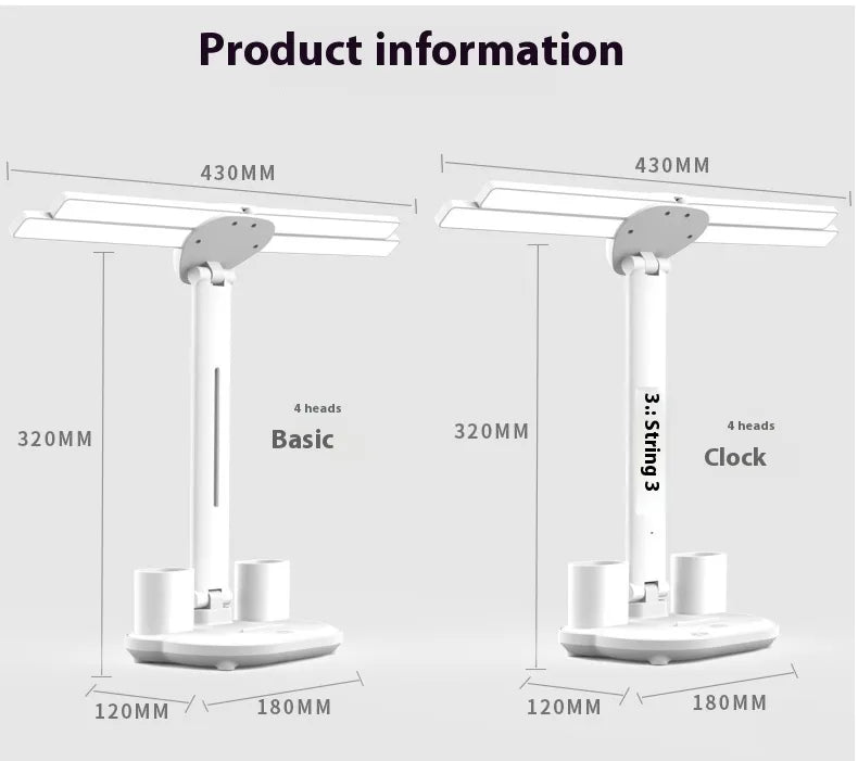 Work Smarter with the 3-in-1 LED Desk Lamp, Fan & Clock