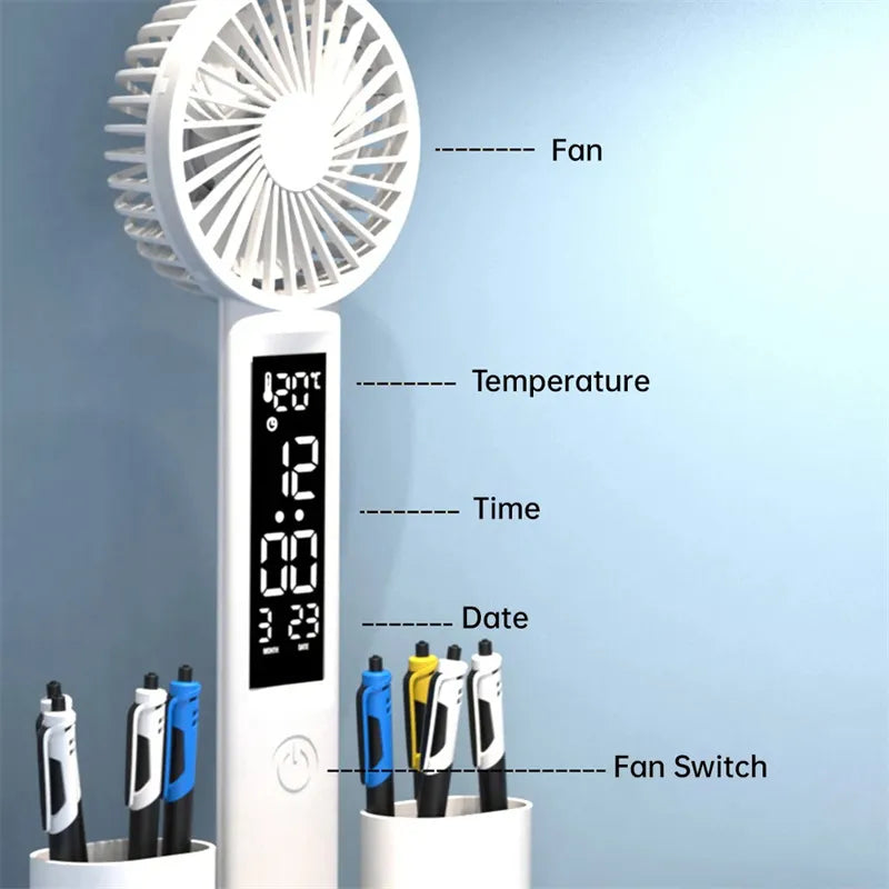 Work Smarter with the 3-in-1 LED Desk Lamp, Fan & Clock