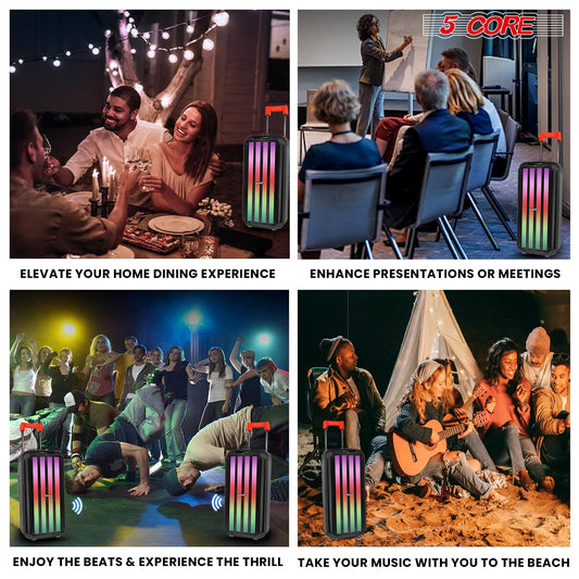 Be the Life of the Party with the 5Core Bluetooth Karaoke Party Speaker