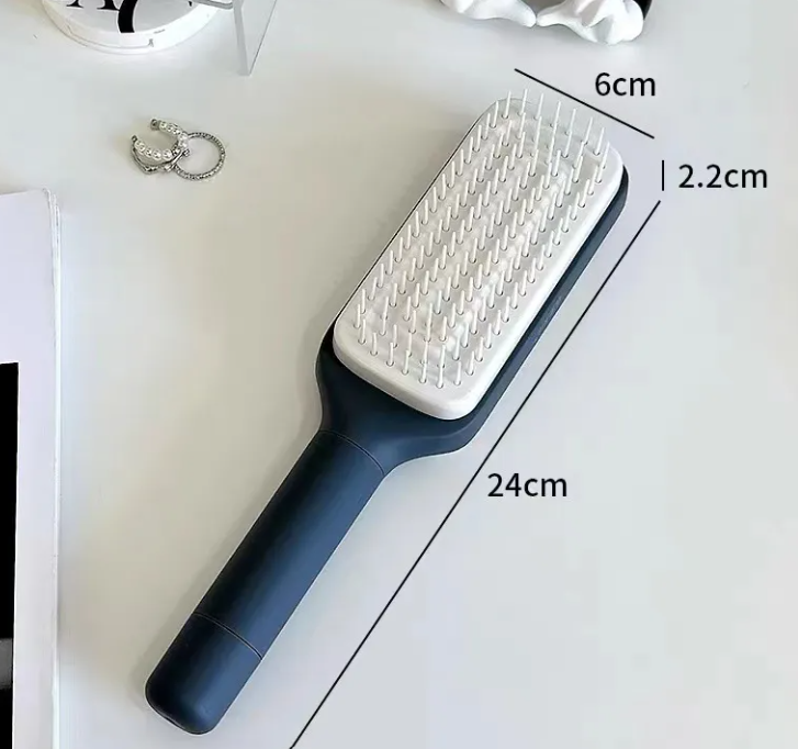 Effortless Hair Days — 4-in-1 Self-Cleaning Brush