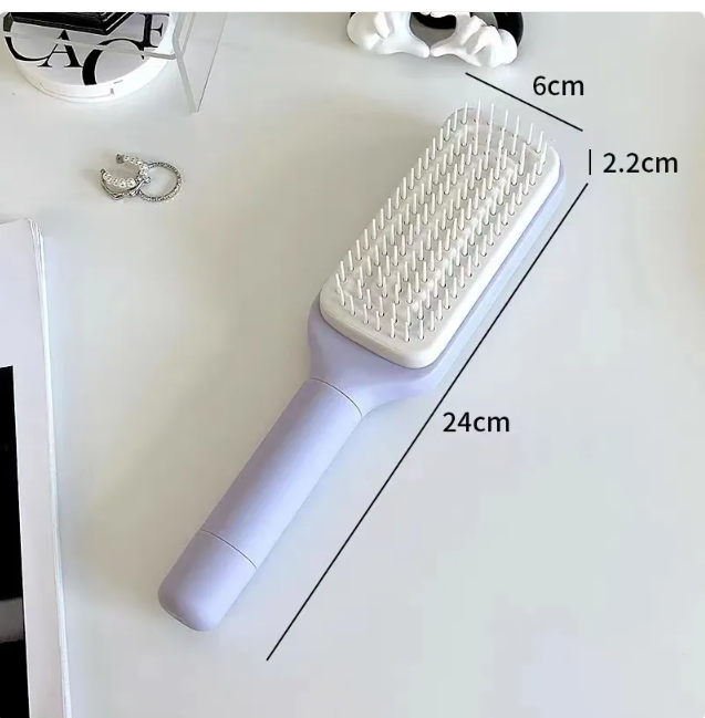Effortless Hair Days — 4-in-1 Self-Cleaning Brush