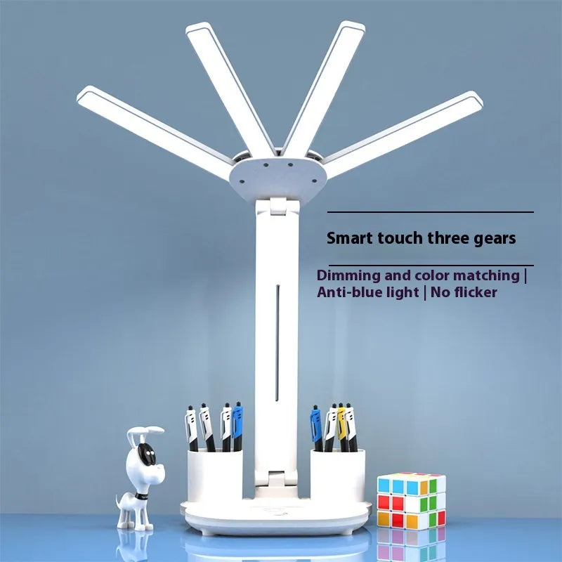 Work Smarter with the 3-in-1 LED Desk Lamp, Fan & Clock