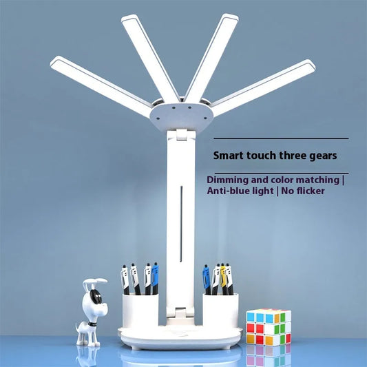 Work Smarter with the 3-in-1 LED Desk Lamp, Fan & Clock