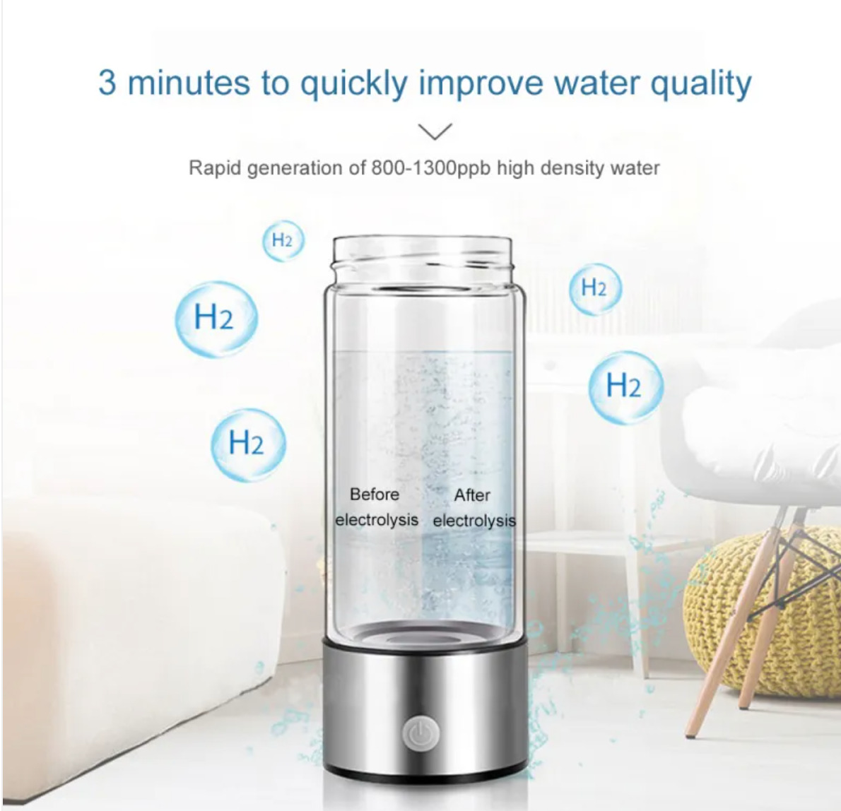 Hydrate Smarter — Hydrogen-Infused Smart Water Cup