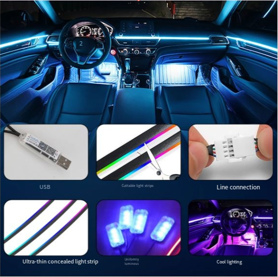 Elevate Every Drive with the USB Car Ambient Music Light
