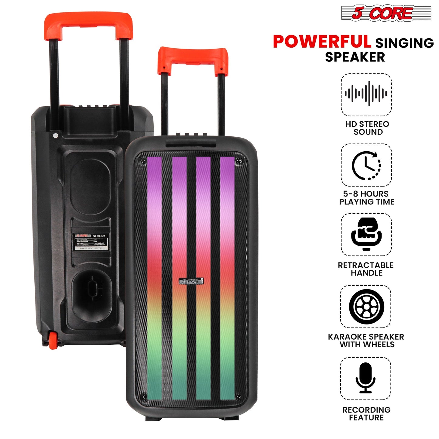 Be the Life of the Party with the 5Core Bluetooth Karaoke Party Speaker